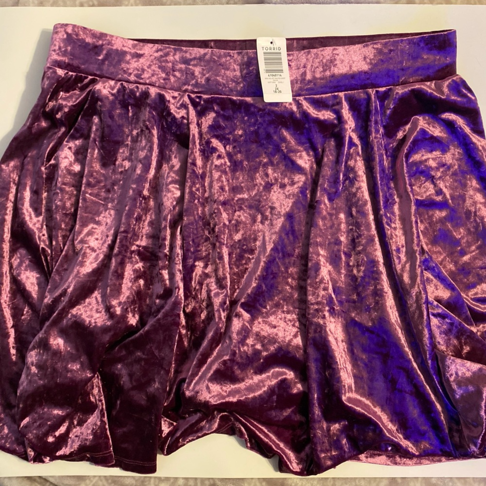 Torrid Velvet Skater Skirt